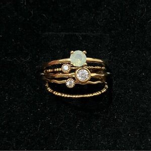 Gold Tone Stacking Ring Set